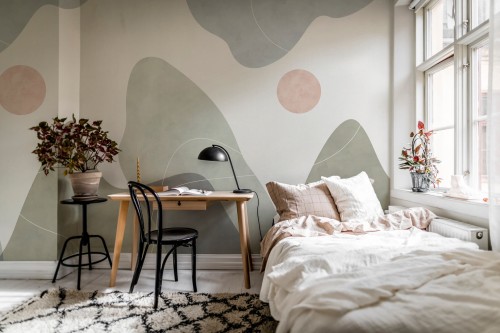 Fototapeta abstrakcyjna Rebel Walls R18635 Terrain Green Simplicity