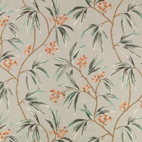 Tkanina haftowana z roślinnym wzorem Romo 8042/02 Mima Ottavia Fabrics