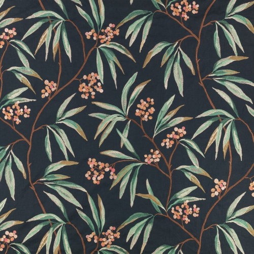 Tkanina haftowana z roślinnym wzorem Romo 8042/03 Mima Ottavia Fabrics