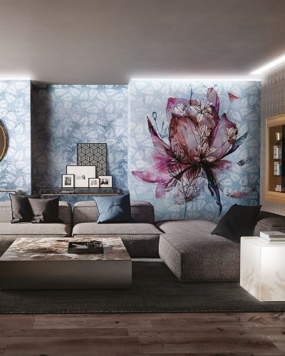 Fototapeta kwiat i liście Inkiostro Bianco BREEZE INKFTEG1901 Natural Beauty