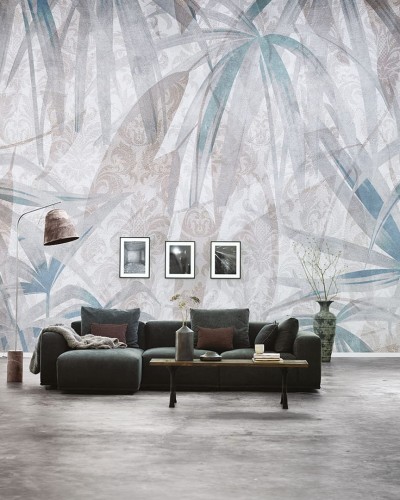 Fototapeta liście i ornament Inkiostro Bianco FROSTY INKAKDW1901 Natural Beauty