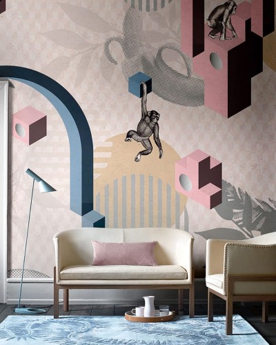 Fototapeta małpy i geometria Inkiostro Bianco PLANET OF THE APES INKTNOJ1901 Natural Beauty