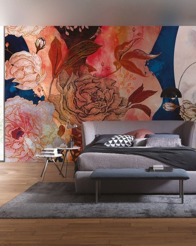 Fototapeta kwiaty i marmur Inkiostro Bianco PROFUMO INKODVS1901 Natural Beauty