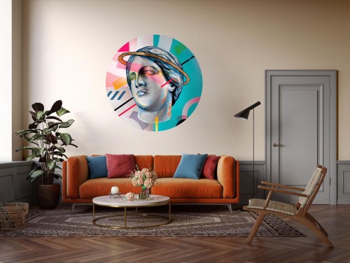 Mural okrągły rzeźba i abstrakcja Wall Art Aires Koło