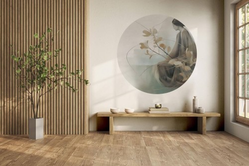 Mural okrągły w japońskim stylu Wall Art Akogare Koło