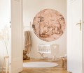 Mural okrągły dla dzieci zwierzątka leśne Wall Art Bambi Koło
