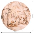 Mural okrągły dla dzieci zwierzątka leśne Wall Art Bambi Koło