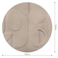 Mural okrągły geometryczny tynk Wall Art Bene Beige Koło