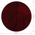 Mural okrągły geometryczny tynk Wall Art Bene Burgundy Koło