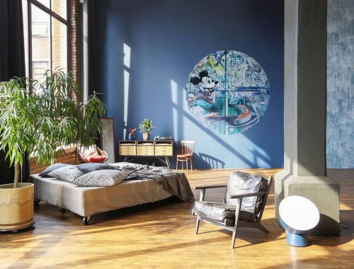 Mural okrągły w stylu street art Wall Art Bronx Koło