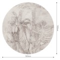 Mural okrągły tropikalne liście Wall Art Esotico Beige Koło