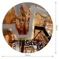 Mural okrągły abstrakcyjny Wall Art Figaro Koło