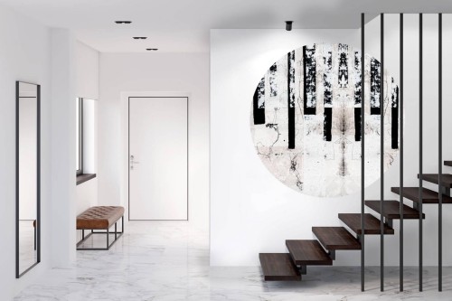 Mural okrągły nowoczesny Wall Art Forte Koło