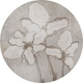 Mural okrągły kwiaty Wall Art Iris Koło