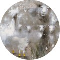 Mural okrągły artystyczny ze zwierzętami Wall Art Lana Koło