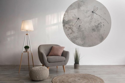 Mural okrągły ważki Wall Art Lestes Koło