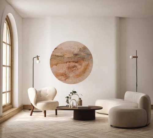 Mural okrągły marmur Wall Art Malaga Koło