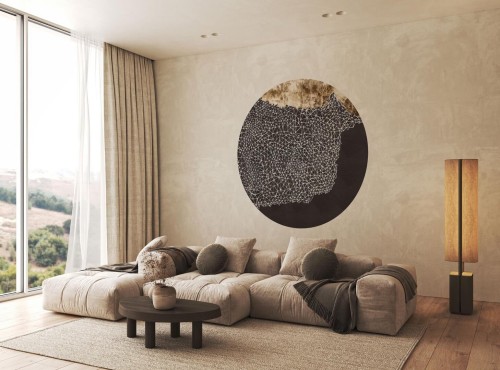 Mural okrągły abstrakcyjny Wall Art Mire Koło