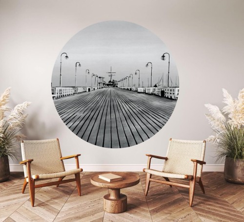 Mural okrągły molo Wall Art Molo Koło