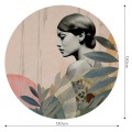 Mural okrągły portret kobiety Wall Art Onna Olive Koło