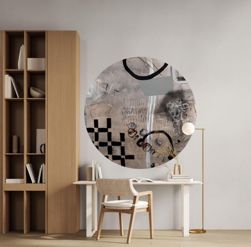 Mural okrągły abstrakcyjny Wall Art Pompei Koło