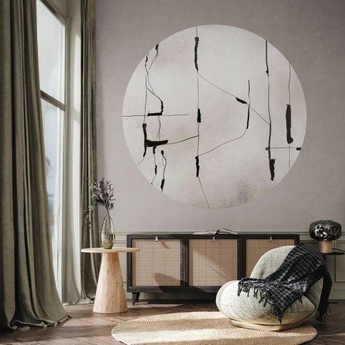 Mural okrągły nowoczesny Wall Art Seam Koło