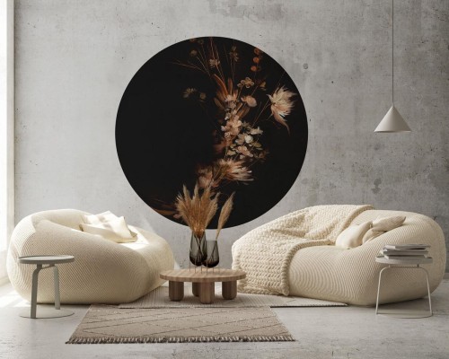 Mural okrągły polne kwiaty Wall Art Virtus Koło