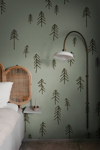 Fototapeta drzewa Rebel Walls R20636 Tall Dark Green Fine Little Day