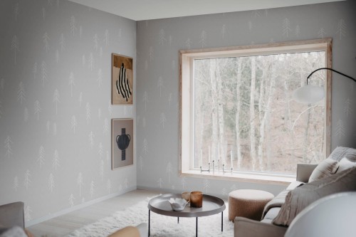 Fototapeta drzewa Rebel Walls R20638 Tall Gray Fine Little Day