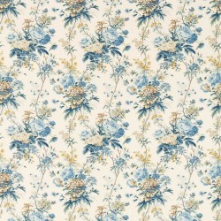 Tkanina lniana z roślinnym wzorem Sanderson 227172 Lakeland Paradis Giles Deacon