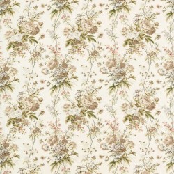 Tkanina lniana z roślinnym wzorem Sanderson 227174 Lakeland Paradis Giles Deacon