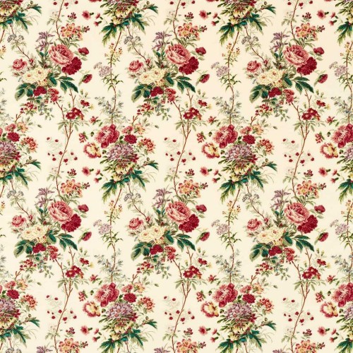 Tkanina welurowa z roślinnym wzorem Sanderson 227176 Lakeland Paradis Velvet Giles Deacon