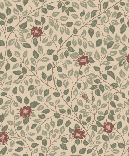 Tapeta roślinne pnącza Sandberg S10463 Solliden Burgundy Ett Hem, Öland