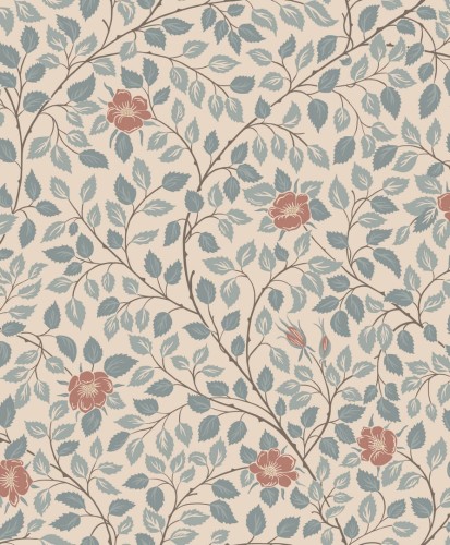 Tapeta roślinne pnącza Sandberg S10464 Solliden Blue Ett Hem, Öland