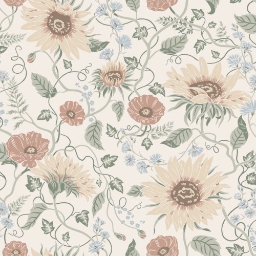 Tapeta kwiatowe pnącza Sandberg S10478 Solveig Colorful Ett Hem, Öland