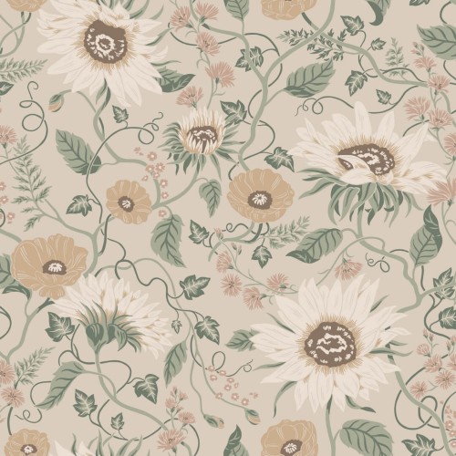 Tapeta kwiatowe pnącza Sandberg S10479 Solveig Clay Ett Hem, Öland
