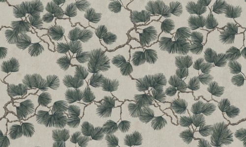 Fototapeta gałęzie sosny Sandberg S10488 Pine Mural Green Ett Hem, Öland