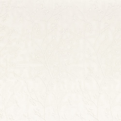 Tkanina woal z haftowanym wzorem Camengo 49270106 Mathuriun Magnolia - 288 cm szer.