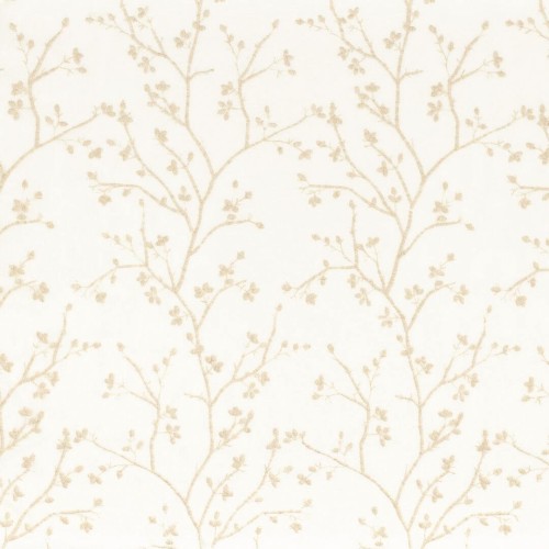 Tkanina woal z haftowanym wzorem Camengo 49270243 Mathuriun Magnolia - 288 cm szer.