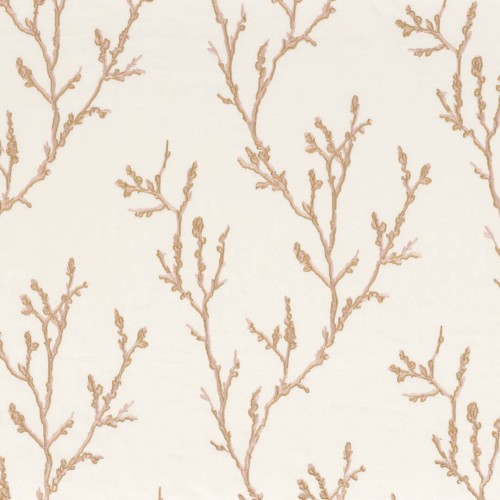 Tkanina bawełniana z haftowanym wzorem Camengo 49390416 Ilona Magnolia