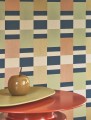 Tapeta geometryczna w stylu retro Casadeco GAME 200628668 Chess Game Color Game