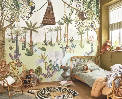 Mural dżungla Casadeco OUTD 200697508 M In The Heart Of The Jungle Once Upon A Time 2