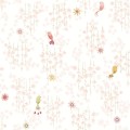 Tapeta ptaszki i kwiatki Casadeco OUTD 200784343 Tropical Birds Once Upon A Time 2
