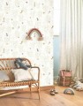 Tapeta ptaszki i kwiatki Casadeco OUTD 200787117 Tropical Birds Once Upon A Time 2