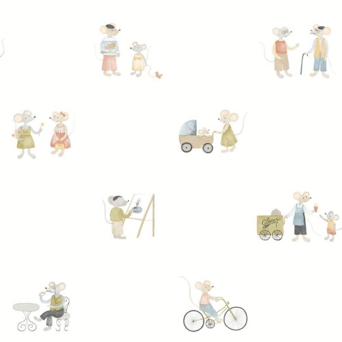 Tapeta myszki Casadeco OUTD 200878707 Neighbors Of The Village Once Upon A Time 2