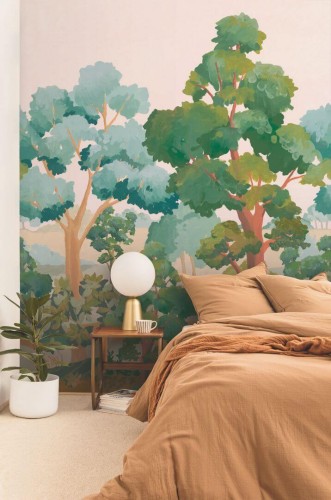 Mural krajobraz drzew Caselio BLD 106157703 M L'ete Indien Vert Balade
