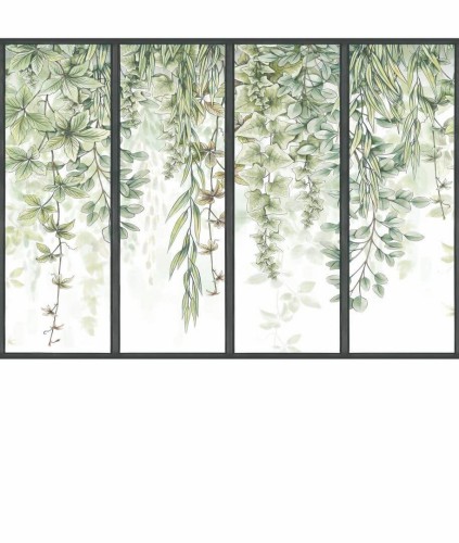 Mural roślinność za oknem Caselio RLF 106307025 S Window Reliefs