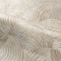 Tapeta zaokrąglone palmety na metalicznej folii Casamance 76620100 Aphelie Magnitude – Textures