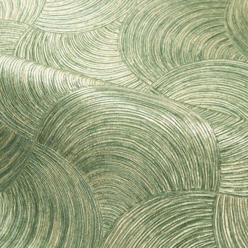 Tapeta zaokrąglone palmety na metalicznej folii Casamance 76620202 Aphelie Magnitude – Textures