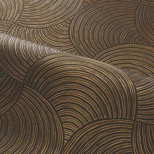 Tapeta zaokrąglone palmety Casamance 76630916 Meteore Magnitude – Textures